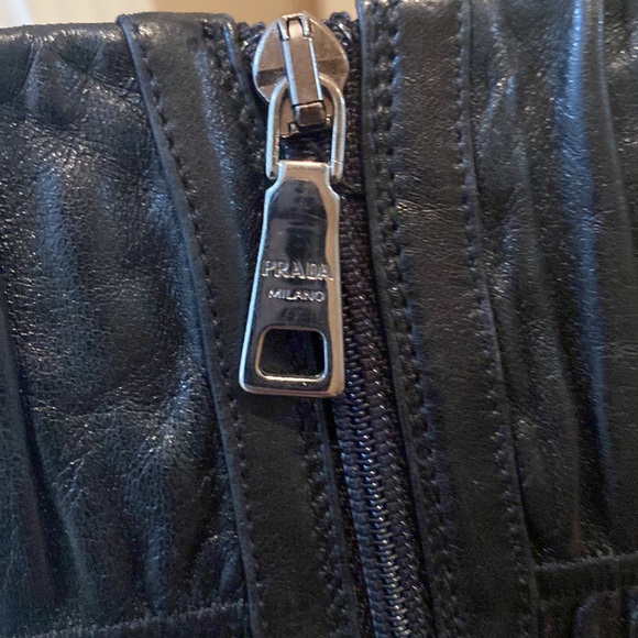 PRADA black leather high boots sz 6.5 - Picture 6 of 6